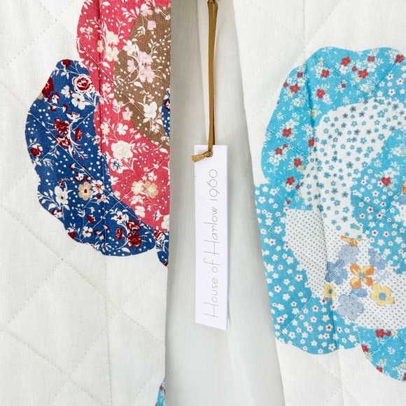 NWT! Chic Lightweight Cropped Quilted Linen Blended Jacket - Picture 4 of 11